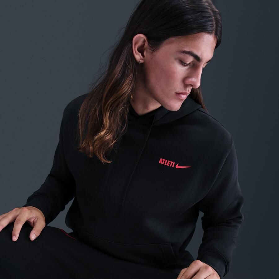 Nike Atlético Madrid Club voetbalhoodie van fleece voor heren Zwart - Foto 2