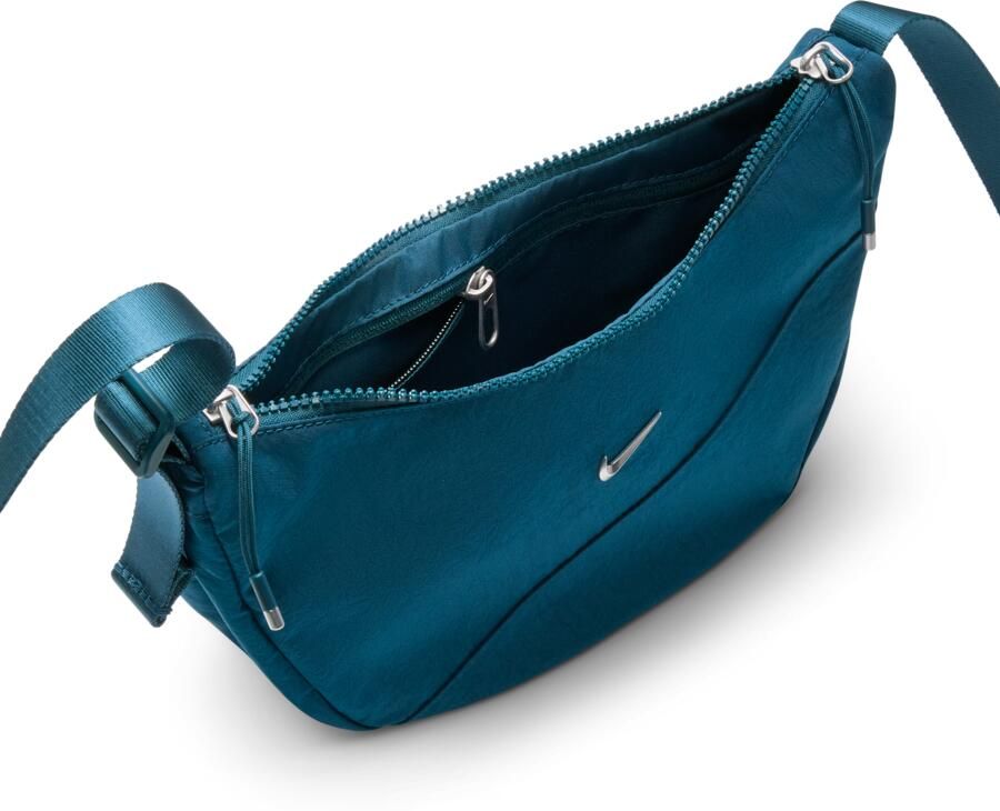 Nike Aura crescent crossbodytas (4 liter) Blauw