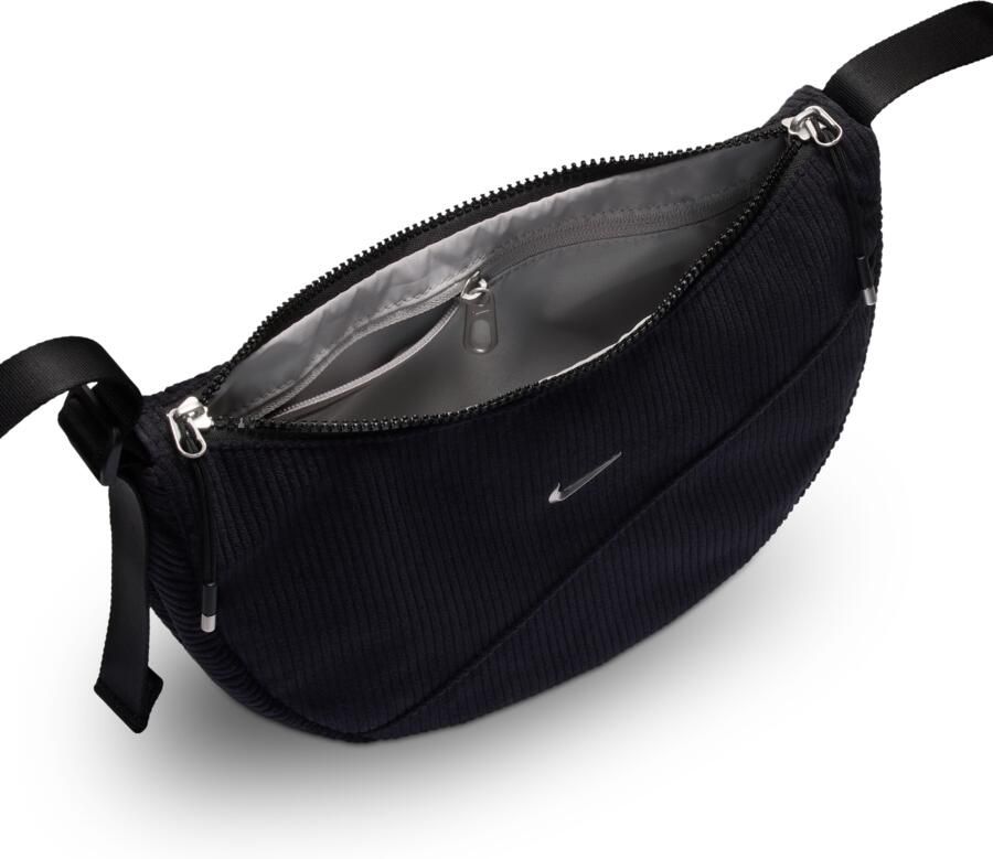 Nike Aura crescent crossbodytas (4 liter) Zwart