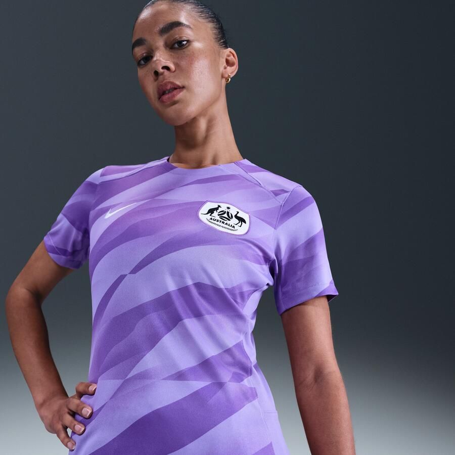 Nike Australië 2024 Stadium Goalkeeper Dri-FIT replicavoetbalshirt met korte mouwen voor dames Paars - Foto 4