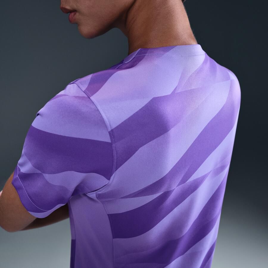 Nike Australië 2024 Stadium Goalkeeper Dri-FIT replicavoetbalshirt met korte mouwen voor dames Paars