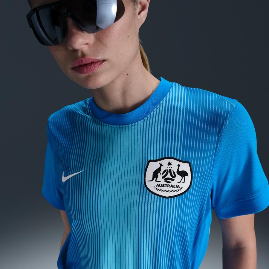 Nike Australië 2025 26 Stadium Goalkeeper Dri-FIT replicavoetbalshirt met korte mouwen voor dames Blauw - Foto 4