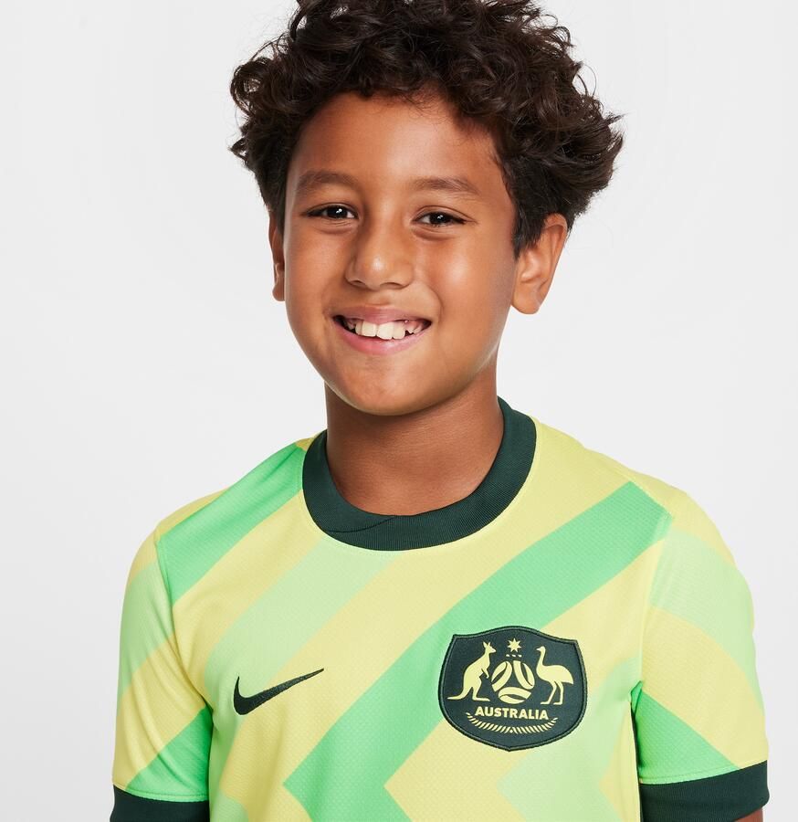 Nike Australië 2025 26 Stadium Thuis Dri-FIT replicavoetbalshirt voor kids Geel - Foto 3