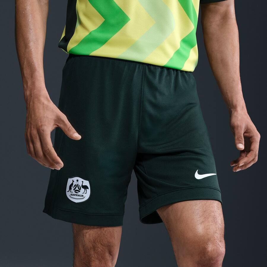 Nike Australië 2025 26 Stadium Thuis Dri-FIT replicavoetbalshorts voor heren Groen