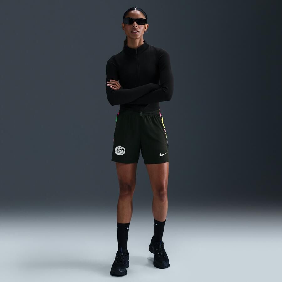 Nike Australië 2025 26 Stadium Uit Dri-FIT replicavoetbalshorts voor dames Groen - Foto 4