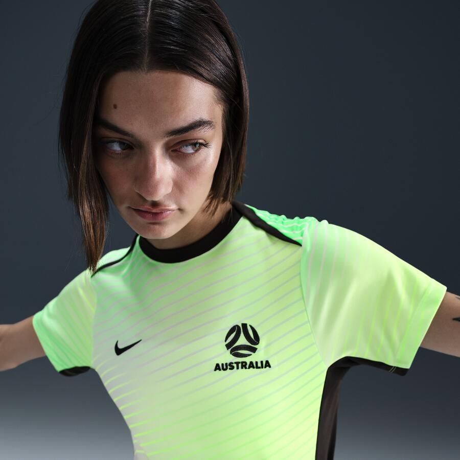 Nike Australië Academy Pro Dri-FIT warming-uptop met korte mouwen voor dames Groen - Foto 4