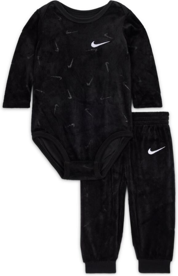 Nike Baby Essentials babyset met rompertje en broek (0–6 maanden) Zwart - Foto 2