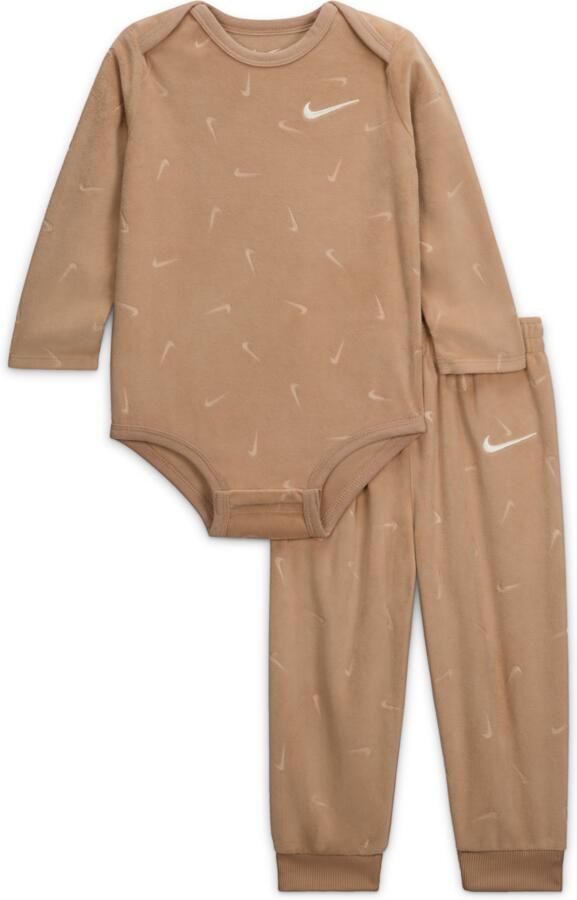 Nike Baby Essentials babyset met rompertje en broek (6-12 maanden) Bruin - Foto 2