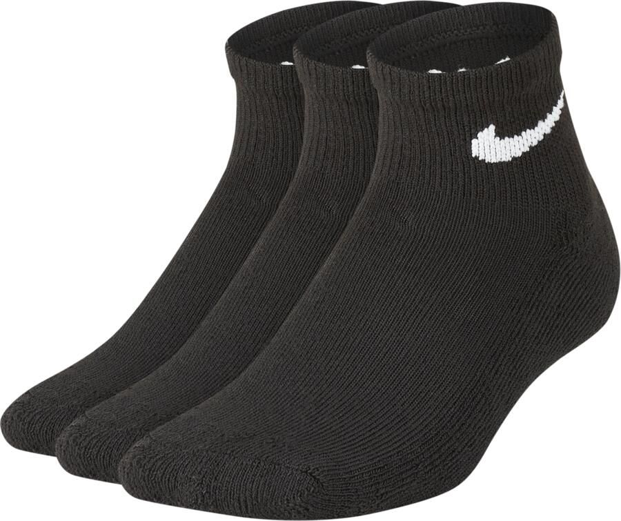 Nike Basics enkelsokken voor kinderen (3 paar) Zwart