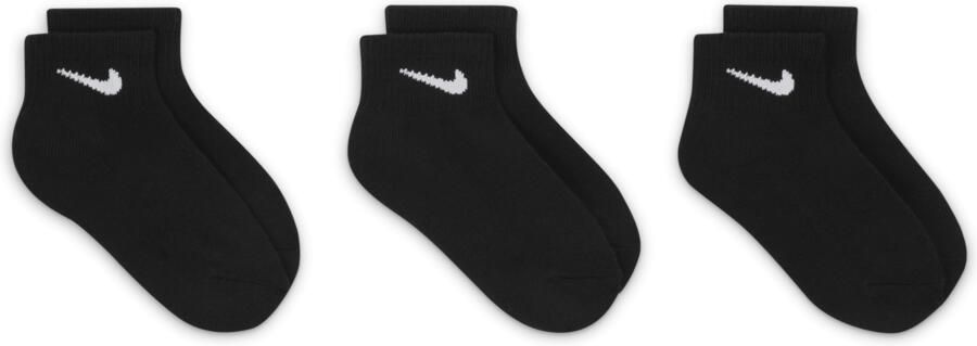 Nike Basics enkelsokken voor kinderen (3 paar) Zwart - Foto 4