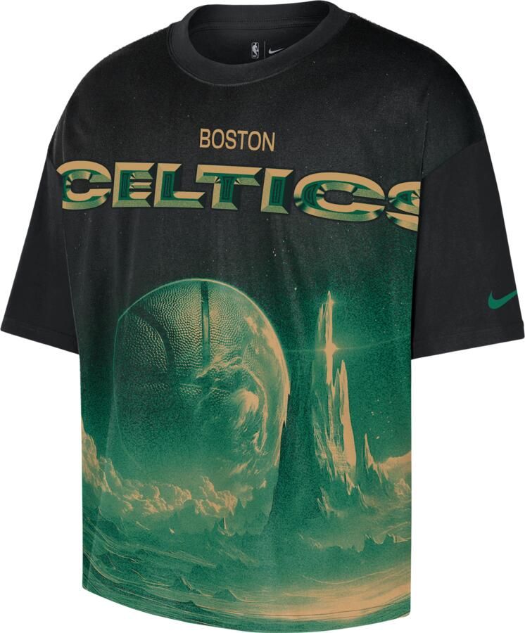 Nike Boston Celtics Courtside Boxy NBA boxy T-shirt voor heren Zwart - Foto 3