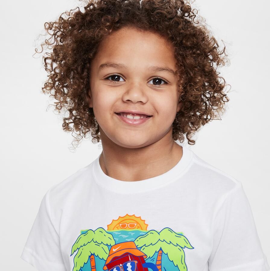 Nike Boxy Palm Tree T-shirt voor kleuters Wit - Foto 3