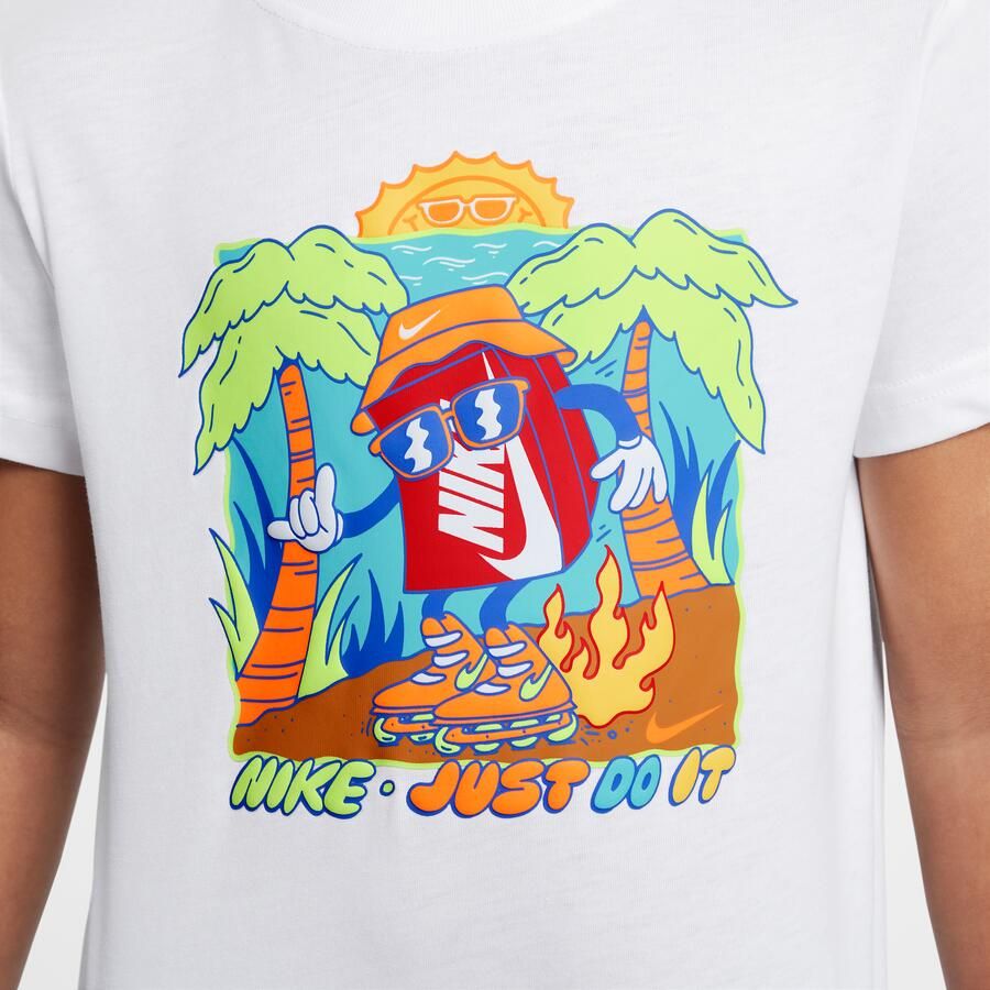 Nike Boxy Palm Tree T-shirt voor kleuters Wit