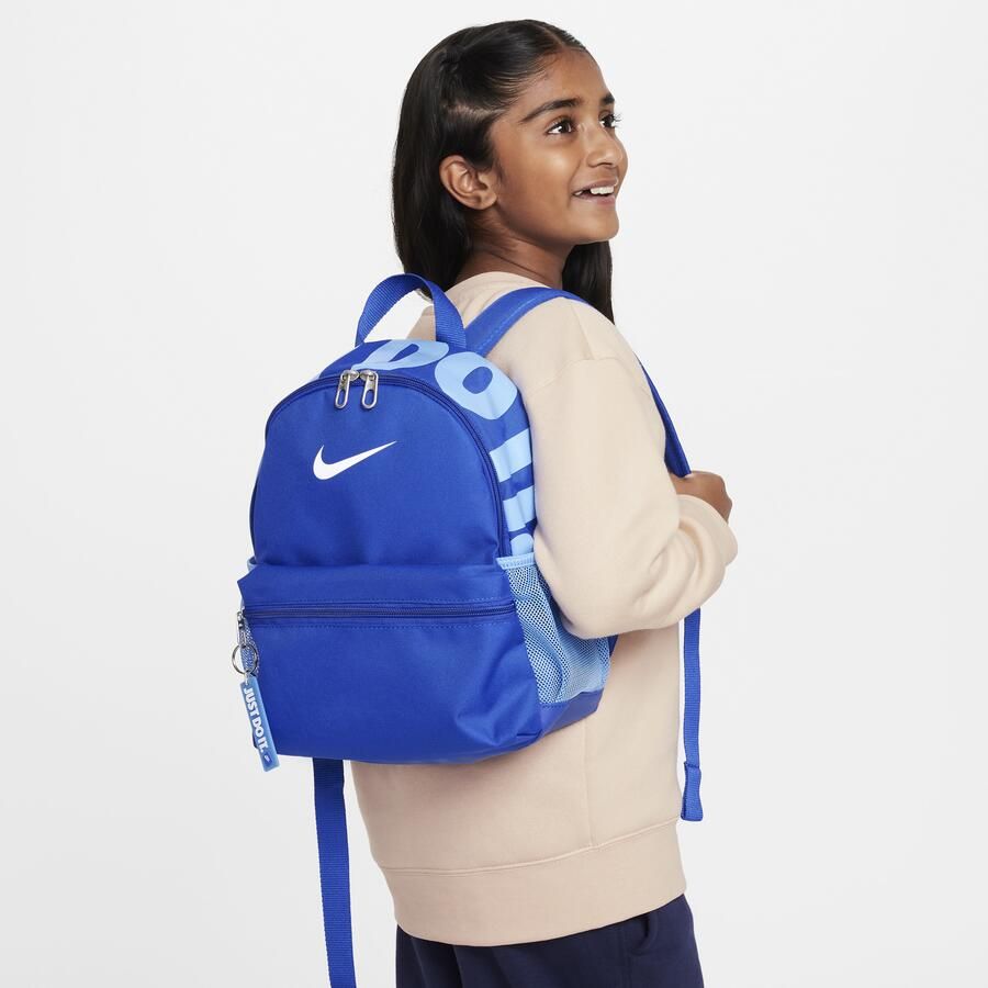 Nike Brasilia JDI Minirugzak voor kids (11 liter) Blauw