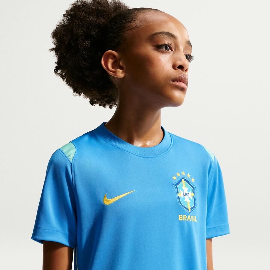 Nike Brazil Academy Pro Dri-FIT knit voetbaltop met korte mouwen voor kids Blauw - Foto 2