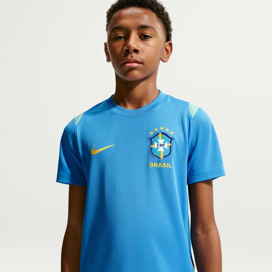 Nike Brazil Academy Pro Dri-FIT knit voetbaltop met korte mouwen voor kids Blauw - Foto 3