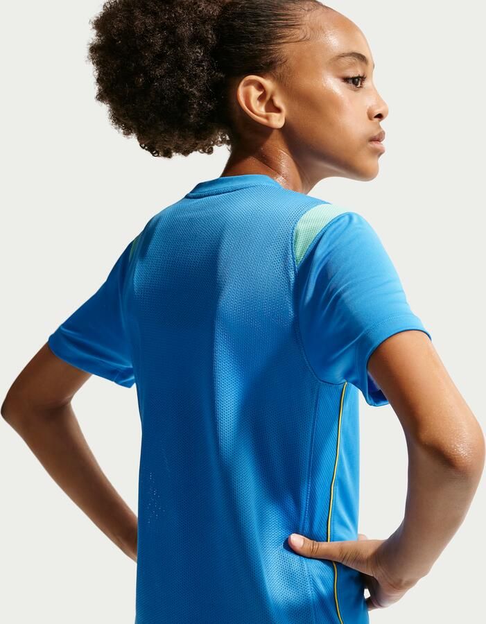 Nike Brazil Academy Pro Dri-FIT knit voetbaltop met korte mouwen voor kids Blauw - Foto 4