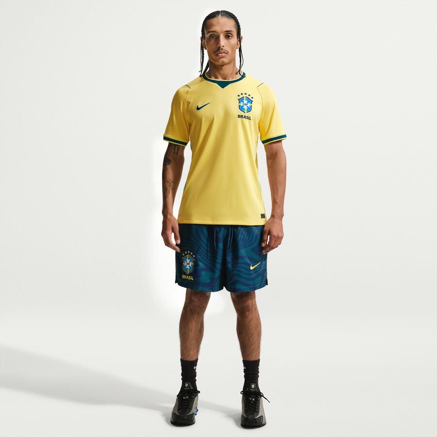 Nike Brazilië 2026 Stadium Thuis Dri-FIT replica voetbalshirt voor heren Geel - Foto 3