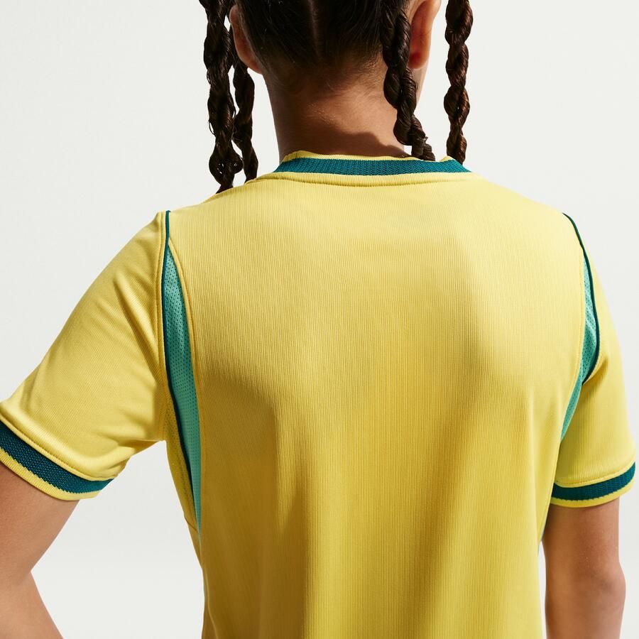 Nike Brazilië 2026 Stadium Thuis replica voetbalshirt met Dri-FIT voor kids Geel - Foto 2