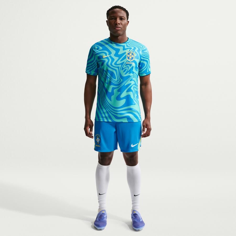 Nike Brazilië Academy Pro Dri-FIT warming-uptop met korte mouwen voor heren Groen - Foto 3