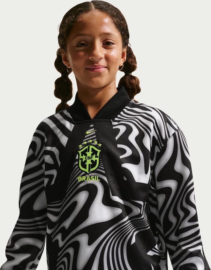 Nike Brazilië Hollywood Keeper Dri-FIT voetbalshirt voor kids Zwart - Foto 4
