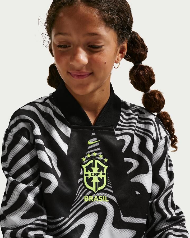 Nike Brazilië Hollywood Keeper Dri-FIT voetbalshirt voor kids Zwart - Foto 3