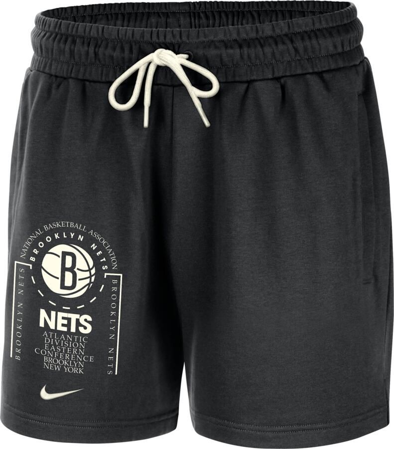 Nike Brooklyn Nets Club Courtside NBA-fleeceshorts voor heren Zwart - Foto 2