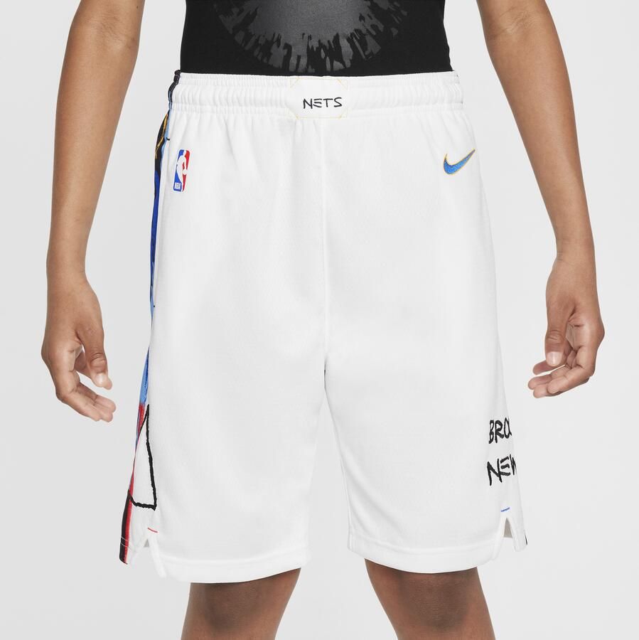 Nike Brooklyn Nets Swingman NBA-shorts met Dri-FIT voor kids Wit - Foto 4