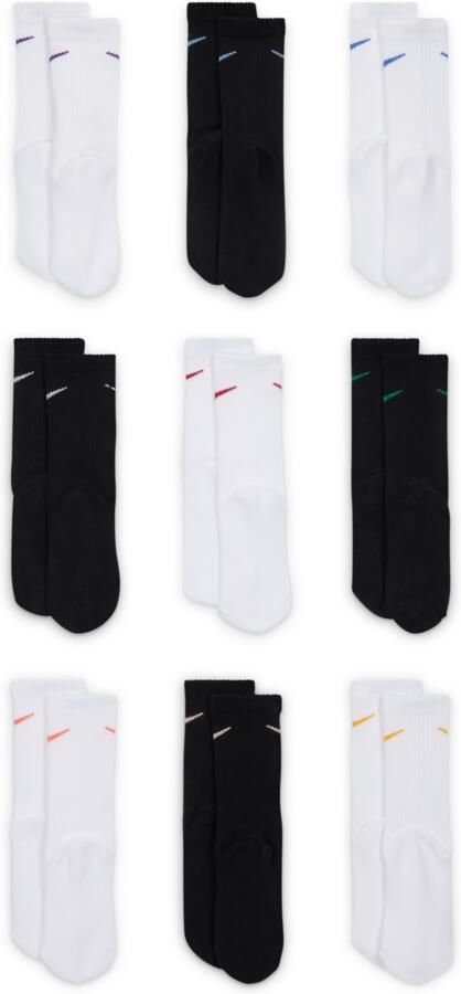 Nike Cadeauverpakking voor de feestdagen met crewsokken voor kids (9 paar) Wit - Foto 2