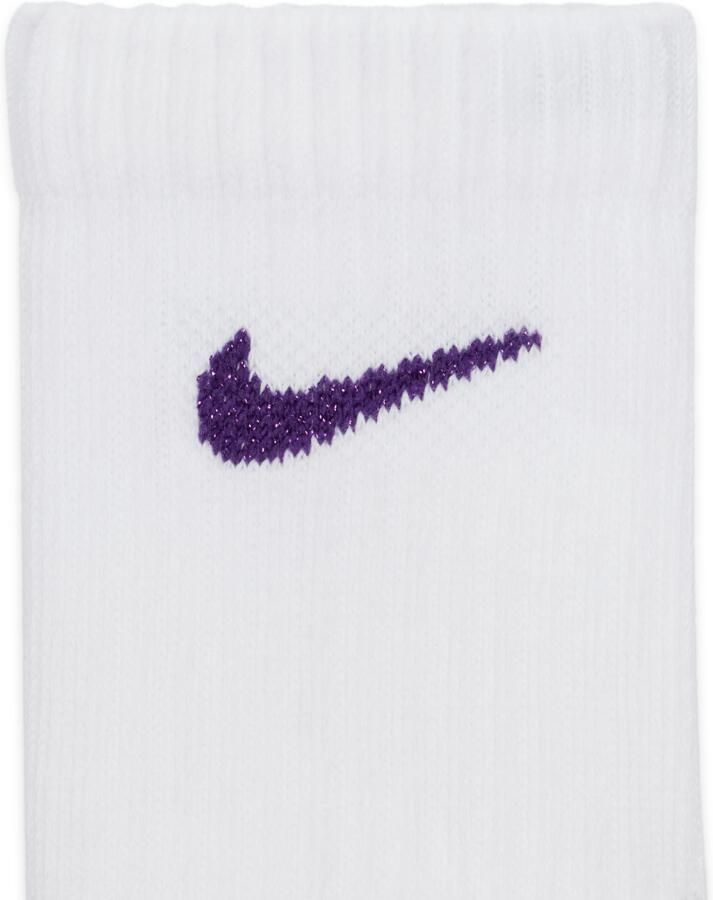 Nike Cadeauverpakking voor de feestdagen met crewsokken voor kids (9 paar) Wit