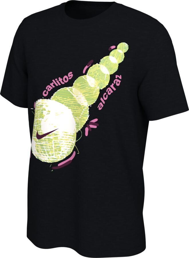 Nike Carlos Alcaraz tennis T-shirt met korte mouwen Zwart - Foto 2