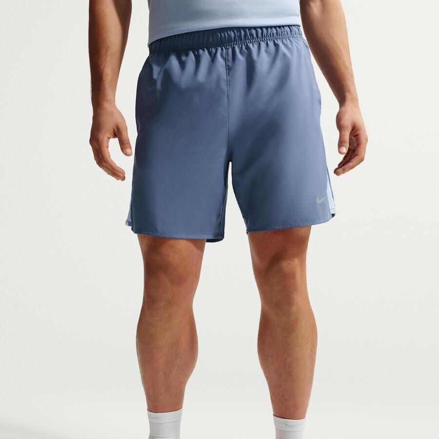 Nike Challenger Dri-FIT hardloopshorts met binnenbroek voor heren (18 cm) Blauw