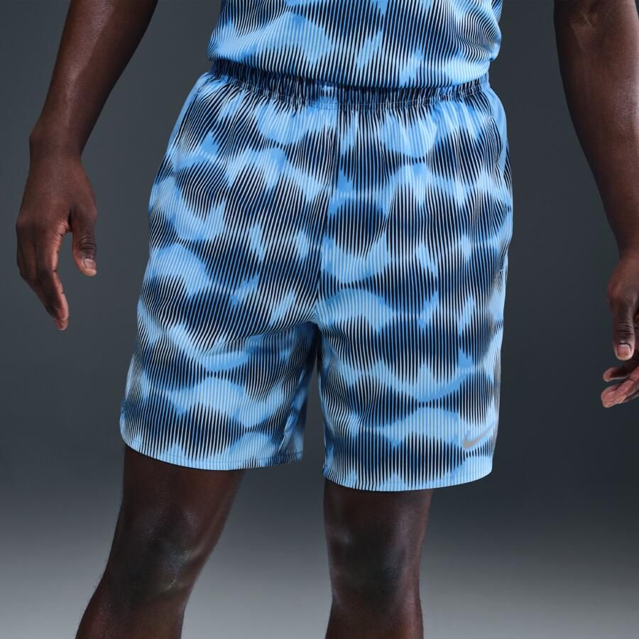 Nike Challenger Hardloopshorts met binnenbroek voor heren (18 cm) Blauw