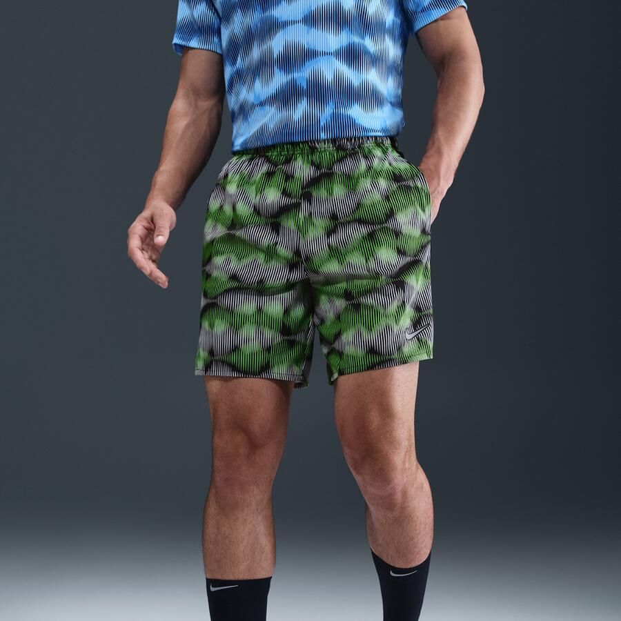 Nike Challenger Hardloopshorts met binnenbroek voor heren (18 cm) Zwart