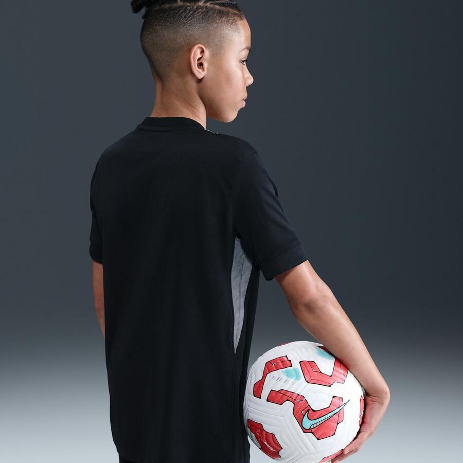 Nike Chelsea FC 2025 26 Stadium Goalkeeper Dri-FIT replicavoetbalshirt met korte mouwen voor kids Zwart