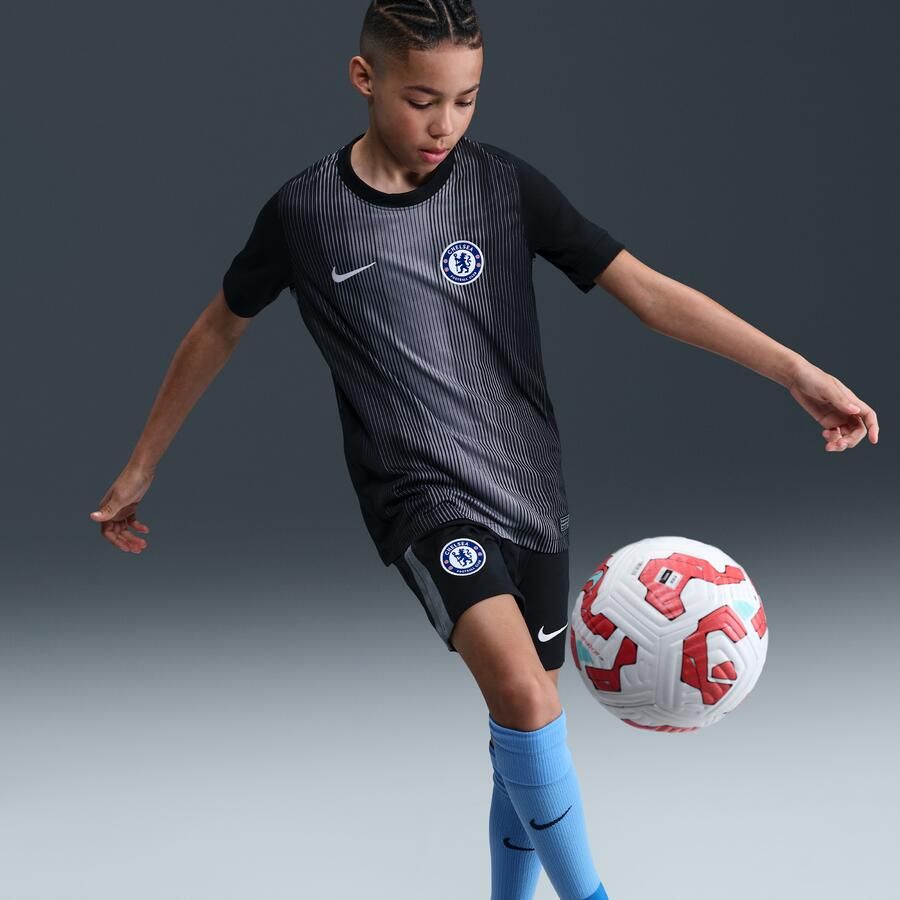 Nike Chelsea FC 2025 26 Stadium Goalkeeper Dri-FIT replicavoetbalshirt met korte mouwen voor kids Zwart - Foto 2