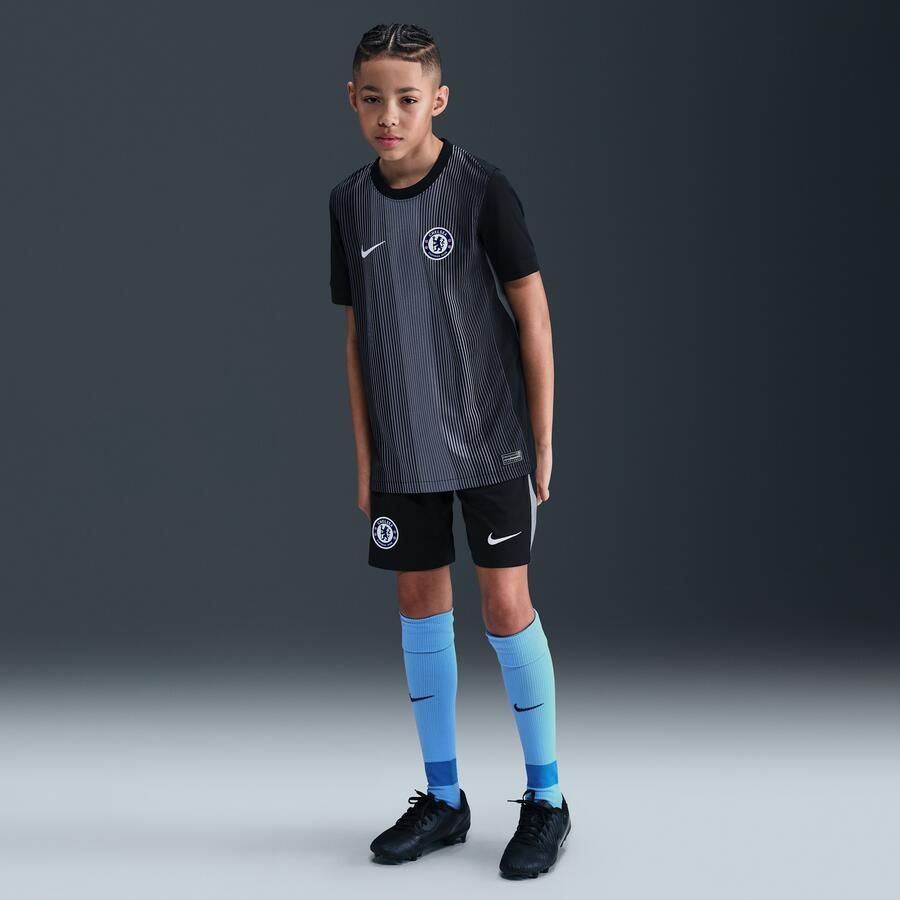 Nike Chelsea FC 2025 26 Stadium Goalkeeper Dri-FIT replicavoetbalshirt met korte mouwen voor kids Zwart - Foto 3