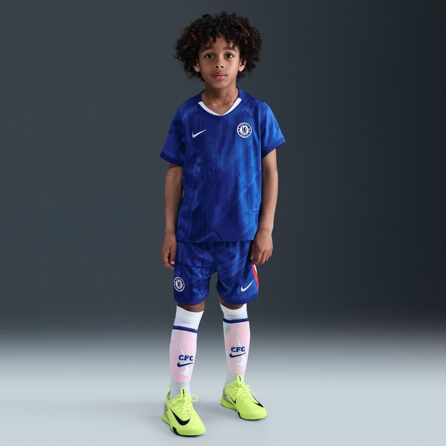 Nike Chelsea FC 2025 26 Stadium Thuis driedelig replicavoetbaltenue voor kleuters Blauw - Foto 4