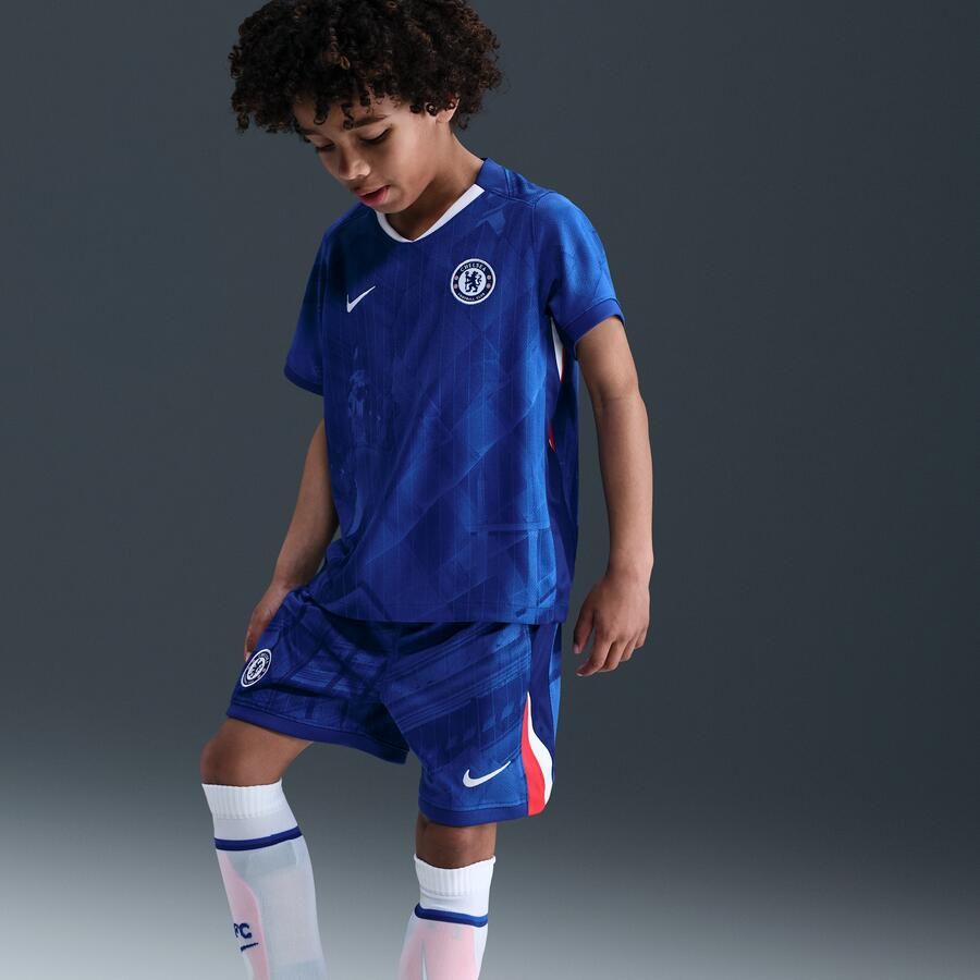 Nike Chelsea FC 2025 26 Stadium Thuis driedelig replicavoetbaltenue voor kleuters Blauw