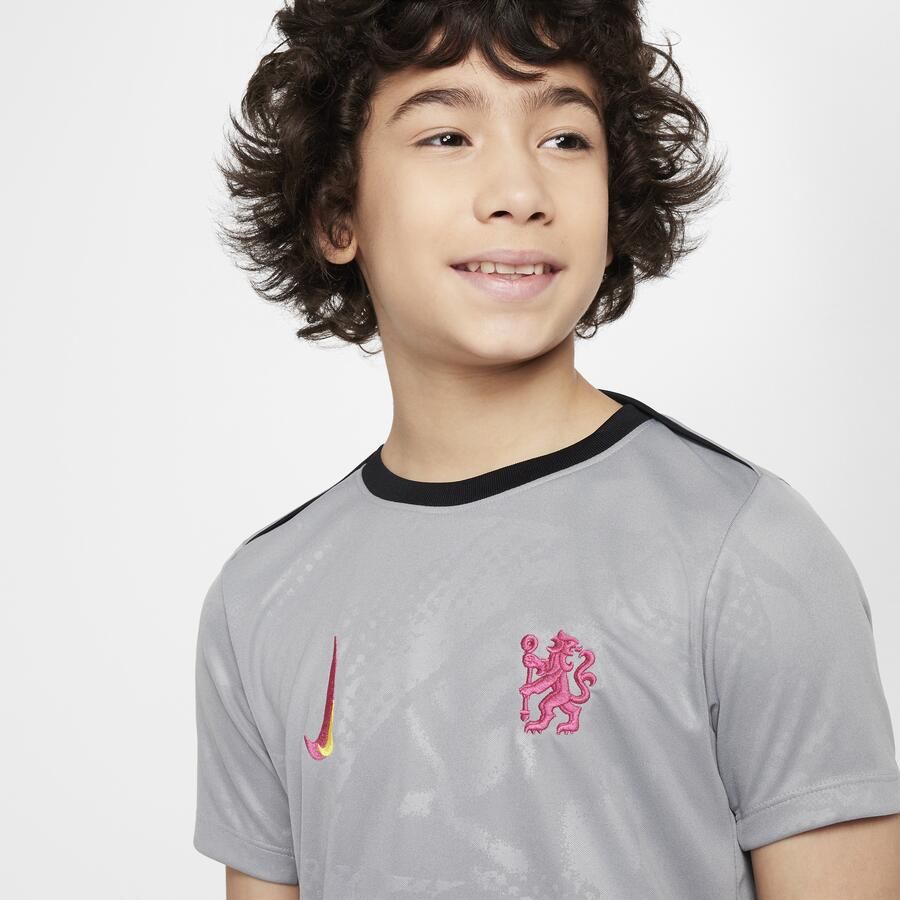 Nike Chelsea FC Academy Pro Derde Dri-FIT warming-uptop voor kids Grijs