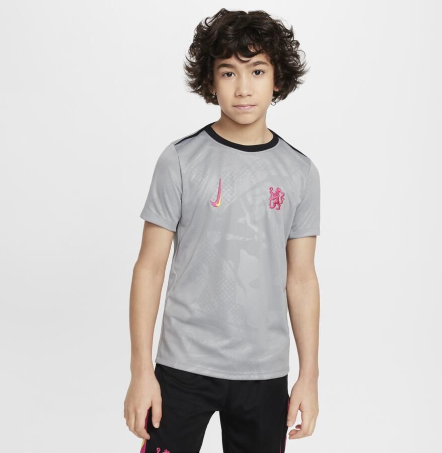 Nike Chelsea FC Academy Pro Derde Dri-FIT warming-uptop voor kids Grijs - Foto 3