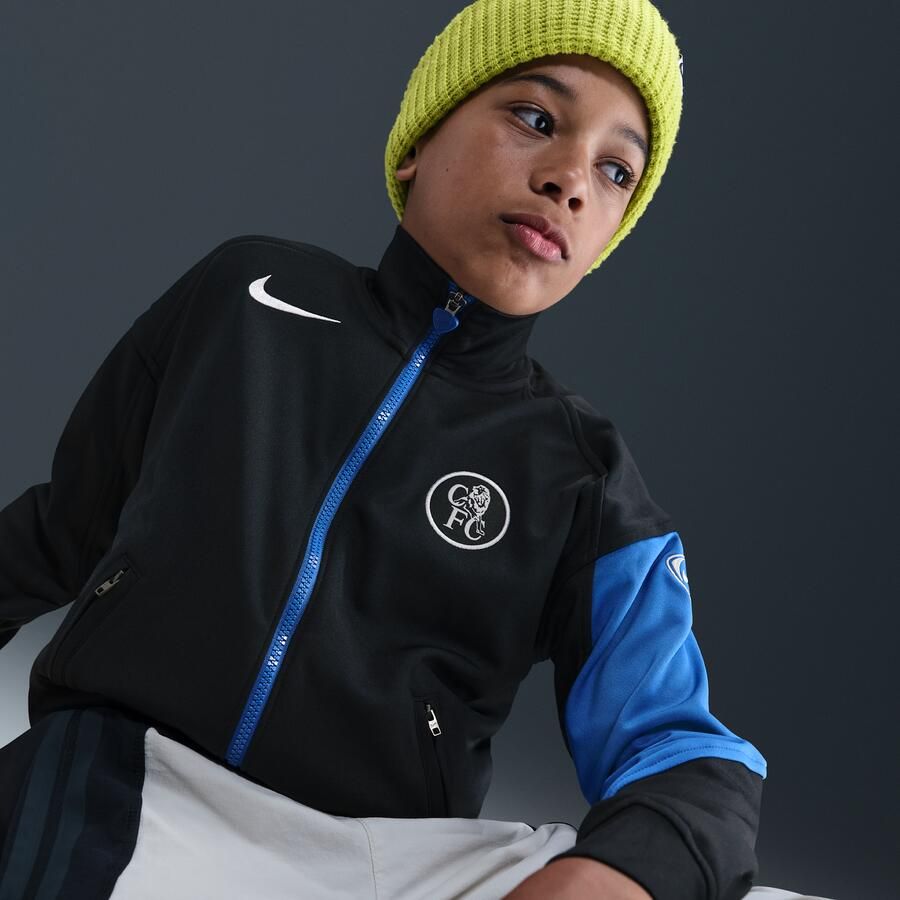 Nike Chelsea FC Academy Pro Derde Total 90 Anthem voetbaljack met Dri-FIT voor kids Zwart - Foto 2