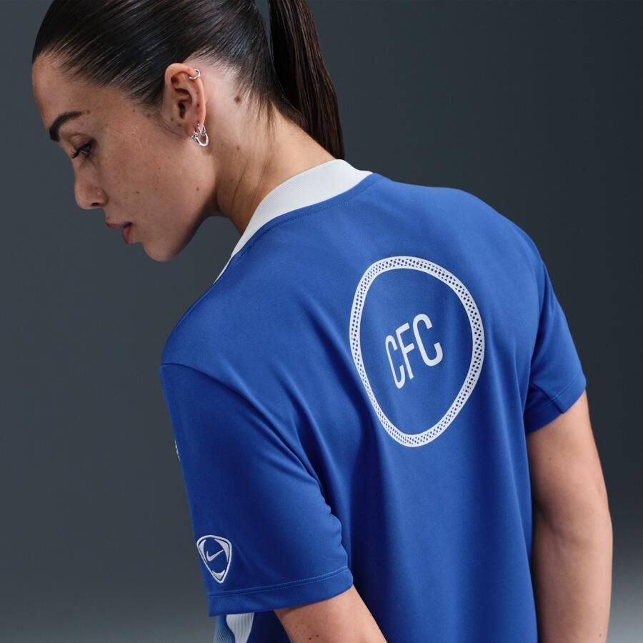Nike Chelsea FC Academy Pro Derde Total 90 Dri-FIT warming-uptop voor dames Blauw
