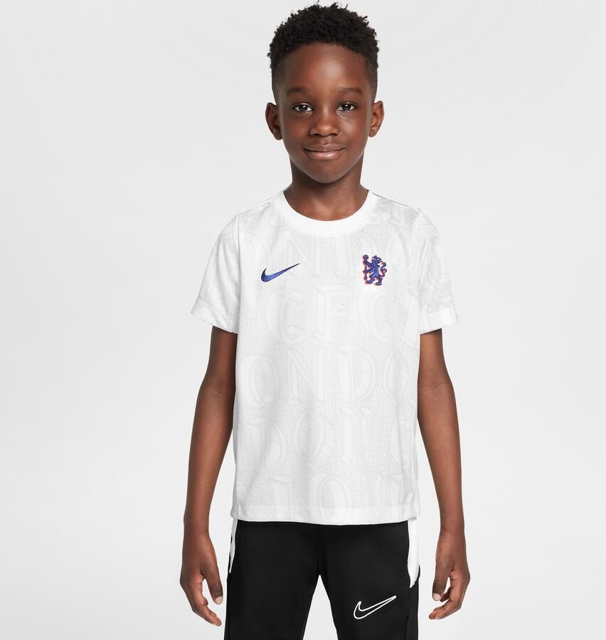 Nike Chelsea FC Academy Pro Dri-FIT voetbaltop met korte mouwen voor kleuters Wit - Foto 4