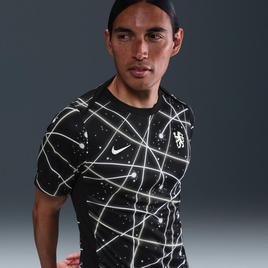 Nike Chelsea FC Academy Pro Dri-FIT warming-uptop met korte mouwen voor heren Zwart - Foto 4
