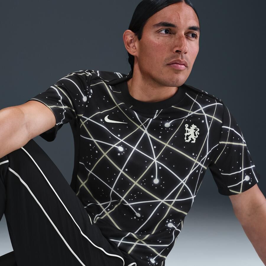 Nike Chelsea FC Academy Pro Dri-FIT warming-uptop met korte mouwen voor heren Zwart - Foto 2