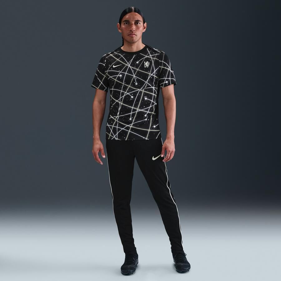 Nike Chelsea FC Academy Pro Dri-FIT warming-uptop met korte mouwen voor heren Zwart - Foto 3