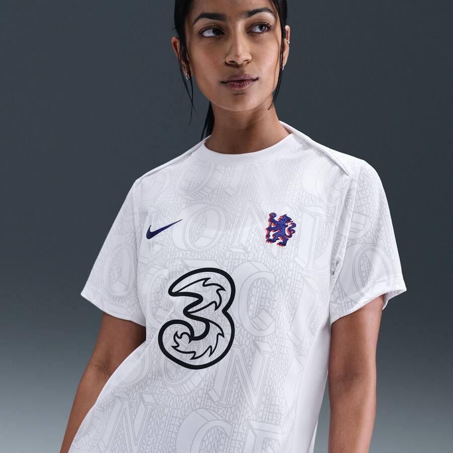 Nike Chelsea FC Academy Pro Dri-FIT warming-uptop voor dames Wit - Foto 4