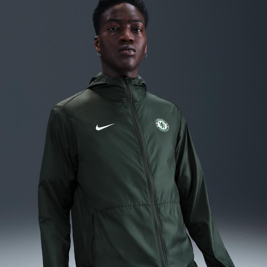 Nike Chelsea FC Academy Pro voetbalregenjack met capuchon voor heren Groen - Foto 4