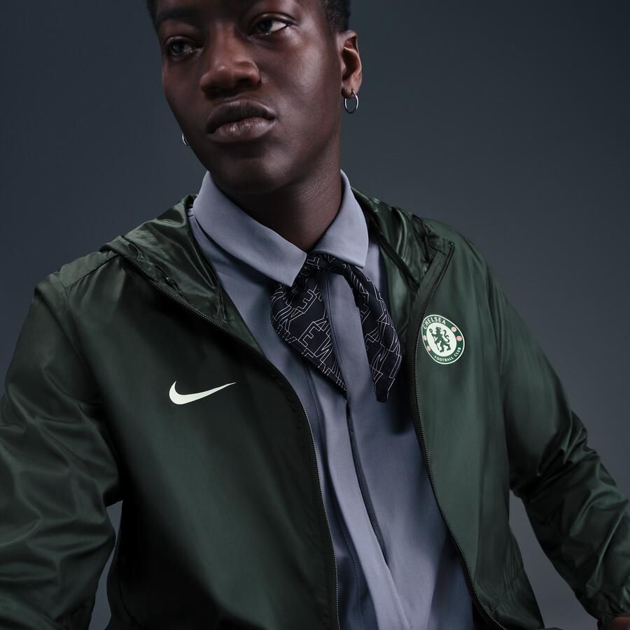 Nike Chelsea FC Academy Pro voetbalregenjack met capuchon voor heren Groen - Foto 2